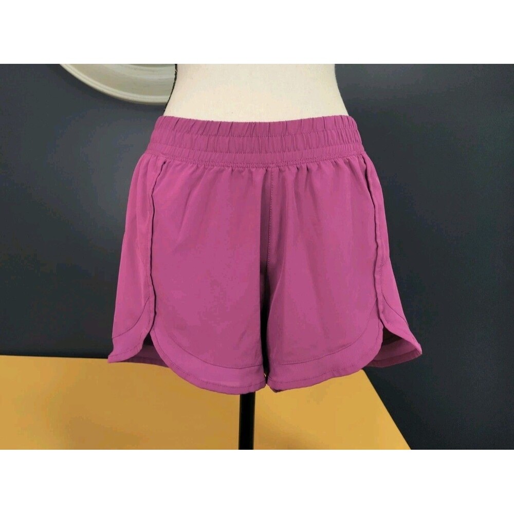 Gaiam Running Shorts Women's S Purple Elastic Waist Lined Athletic Workout EUC